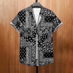 Summer Flower Graffiti 3D Print Men's Street Fashion Shirt - Suitable for Both Men and Women - Hawaiian Shirt Short-Sleeved Top