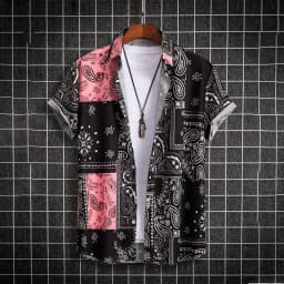 Summer Flower Graffiti 3D Print Men's Street Fashion Shirt - Suitable for Both Men and Women - Hawaiian Shirt Short-Sleeved Top