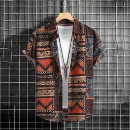 Summer Flower Graffiti 3D Print Men's Street Fashion Shirt - Suitable for Both Men and Women - Hawaiian Shirt Short-Sleeved Top