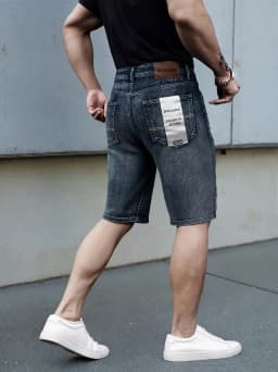 Wthinlee New Business Men's Jeans Casual Straight Stretch Fashion Classic Blue Black Men's Summer Denim Shorts Knee-Length