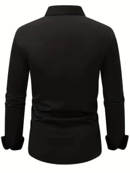 Autumn  Winter New Men's Long-Sleeve Shirt Business Formal Wear Breathable Lightweight Long-Sleeved Top for Daily Work