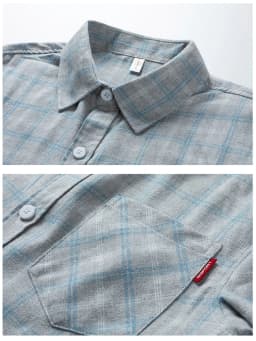Men's Casual Plaid Shirts Autumn Fashion Long-sleeved T-shirts Korean Loose High Street Shirt Outwear Young Adults Spring Top