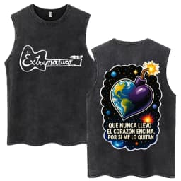 Rock Band EXTREMODURO Same Style Washed Tank Tops I Do Not Want To Be Like You Sleeveless T-shirts Men Women Loose Cotton Vest