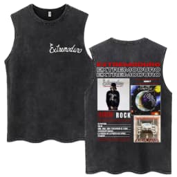 Rock Band EXTREMODURO Same Style Washed Tank Tops I Do Not Want To Be Like You Sleeveless T-shirts Men Women Loose Cotton Vest