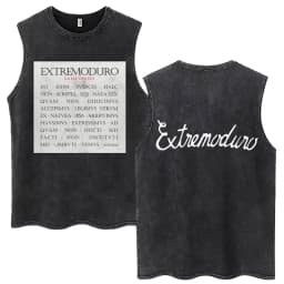 Rock Band EXTREMODURO Same Style Washed Tank Tops I Do Not Want To Be Like You Sleeveless T-shirts Men Women Loose Cotton Vest