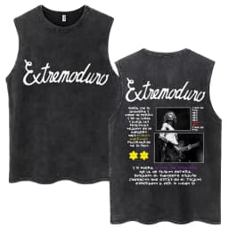 Rock Band EXTREMODURO Same Style Washed Tank Tops I Do Not Want To Be Like You Sleeveless T-shirts Men Women Loose Cotton Vest