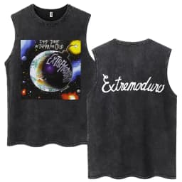 Rock Band EXTREMODURO Same Style Washed Tank Tops I Do Not Want To Be Like You Sleeveless T-shirts Men Women Loose Cotton Vest