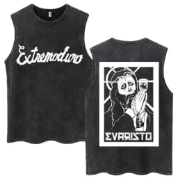 Rock Band EXTREMODURO Same Style Washed Tank Tops I Do Not Want To Be Like You Sleeveless T-shirts Men Women Loose Cotton Vest