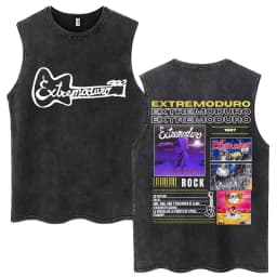 Rock Band EXTREMODURO Same Style Washed Tank Tops I Do Not Want To Be Like You Sleeveless T-shirts Men Women Loose Cotton Vest