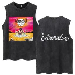 Rock Band EXTREMODURO Same Style Washed Tank Tops I Do Not Want To Be Like You Sleeveless T-shirts Men Women Loose Cotton Vest