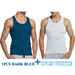 Tank Tops Men New 100% Cotton Solid Vest Mens Slim Casual Breathable Sleeveless Tops Gym Running Undershirt Male Gift Hot Sale