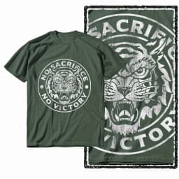 G41 Army Green Vintage 100% Cotton Tiger Printed Men's T-shirt | Streetwear Big Size Cool O-neck men's Tee Tshirt