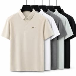 Designer Edition Men Summer New Short-Sleeved Polo Shirt Lapel Button Embroidery Comfortable Breathable Hot-Selling Men's Wear