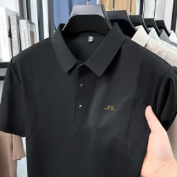 Designer Edition Men Summer New Short-Sleeved Polo Shirt Lapel Button Embroidery Comfortable Breathable Hot-Selling Men's Wear