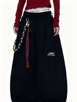 Streetwear Wide Leg Baggy Sweatpants Men Y2K Vintage Loose Curved-leg Pants Casual Sports Straight Hip Hop