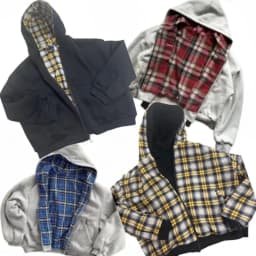 Autumn winter loose cardigan jacket sweater jacket streetwear retro double-sided square zipper hoodie fashionable men and women