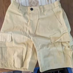 Men's Wear-Resistant Shorts Summer Beach Casual Cargo Short Pants Multi-Pocket Workwear Breathable Loose Straight Solid Shorts