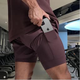 2025 NEW Men's Sports Shorts 2 in 1 Running Shorts Men's Double Layer Breathable Fitness Bodybuilding Training Jogging Shorts