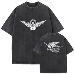 Vintage Washed Kanye West Ye Bully Album 2026 Graphic T Shirts Men's Hip Hop Oversized Fashion Cotton T-shirt Unisex Streetwear