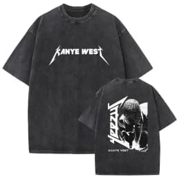 Vintage Washed Kanye West Ye Bully Album 2026 Graphic T Shirts Men's Hip Hop Oversized Fashion Cotton T-shirt Unisex Streetwear
