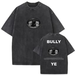 Vintage Washed Kanye West Ye Bully Album 2026 Graphic T Shirts Men's Hip Hop Oversized Fashion Cotton T-shirt Unisex Streetwear