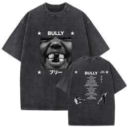 Vintage Washed Kanye West Ye Bully Album 2026 Graphic T Shirts Men's Hip Hop Oversized Fashion Cotton T-shirt Unisex Streetwear