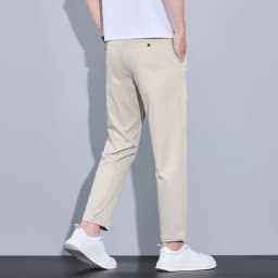 2026 New Spring Summer Ankle-Length Pants Men Straight Fit Fashion Thin Brand Clothing Solid Color Casual Trousers Male 28-38