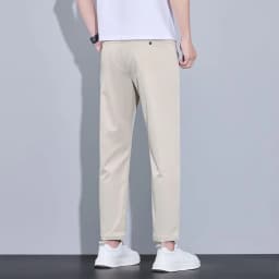 2026 New Spring Summer Ankle-Length Pants Men Straight Fit Fashion Thin Brand Clothing Solid Color Casual Trousers Male 28-38