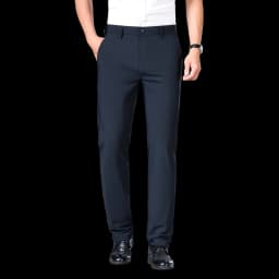 Brand Clothing 2026 Summer High Stretch Men's Casual Pants Quick Dry Business Straight Pants Thin Formal Suit Trousers Male 40