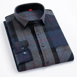 Pure Cotton Men's Plaid Shirt Long Sleeve Regular Fit Men Casual Oversized Shirt Leisure Autumn Male Blouse New Plus Size