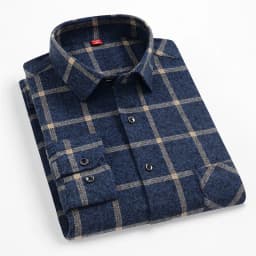 Pure Cotton Men's Plaid Shirt Long Sleeve Regular Fit Men Casual Oversized Shirt Leisure Autumn Male Blouse New Plus Size