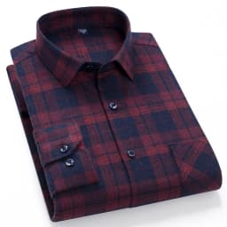 Pure Cotton Men's Plaid Shirt Long Sleeve Regular Fit Men Casual Oversized Shirt Leisure Autumn Male Blouse New Plus Size