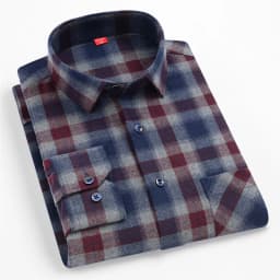 Pure Cotton Men's Plaid Shirt Long Sleeve Regular Fit Men Casual Oversized Shirt Leisure Autumn Male Blouse New Plus Size