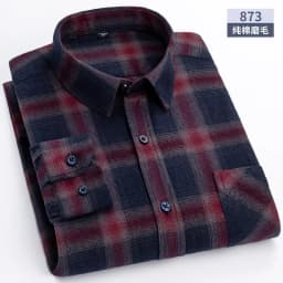 Pure Cotton Men's Plaid Shirt Long Sleeve Regular Fit Men Casual Oversized Shirt Leisure Autumn Male Blouse New Plus Size