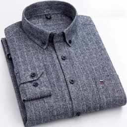 Pure Cotton Men's Plaid Shirt Long Sleeve Regular Fit Men Casual Oversized Shirt Leisure Autumn Male Blouse New Plus Size