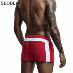 SEOBEAN Men Homewear Shorts Sexy Low Waist Cotton Super Soft Comfortable Home Male Panties Boxer Shorts Casual Short Pants