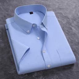100% Cotton Men's Oxford Shirt Summer Short Sleeve Stylish Loose Stripe Solid Color Fit Dress Formal White Shirt Plus Size 5XL 