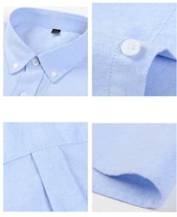 100% Cotton Men's Oxford Shirt Summer Short Sleeve Stylish Loose Stripe Solid Color Fit Dress Formal White Shirt Plus Size 5XL 