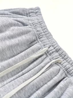 Men's heavy breathable sports jogging pants elastic drawstring waist loose straight casual trousers thick men's sweater pants