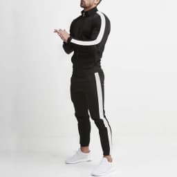 Cross-Border Europe, America, Autumn and Winter New Casual Men's Sports Suit Color Matching Men's Clothing