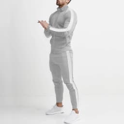 Cross-Border Europe, America, Autumn and Winter New Casual Men's Sports Suit Color Matching Men's Clothing