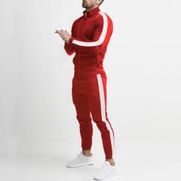 Cross-Border Europe, America, Autumn and Winter New Casual Men's Sports Suit Color Matching Men's Clothing