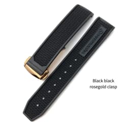 20mm 21mm 19mm 18mm 22mm Quality Natural Rubber Silicone Watch Band for Omega Speedmaster Watch Seamaster Deployment Clasp Strap