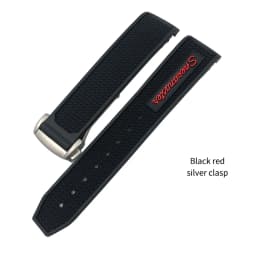 20mm 21mm 19mm 18mm 22mm Quality Natural Rubber Silicone Watch Band for Omega Speedmaster Watch Seamaster Deployment Clasp Strap