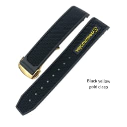20mm 21mm 19mm 18mm 22mm Quality Natural Rubber Silicone Watch Band for Omega Speedmaster Watch Seamaster Deployment Clasp Strap