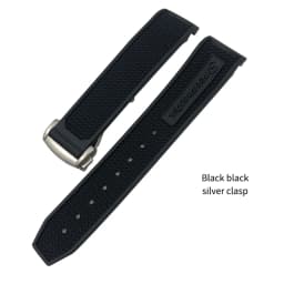 20mm 21mm 19mm 18mm 22mm Quality Natural Rubber Silicone Watch Band for Omega Speedmaster Watch Seamaster Deployment Clasp Strap