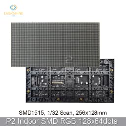 High Resolution P2 256*128mm SMD1515 128x64 Pixel RGB Full Color Indoor LED Panel Matrix LED Advertising TV Display Screen