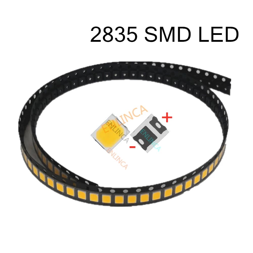 200PCS/LOT 2835 SMD 3V Pure White / Natural White / Warm White / Cool White LED 23-26LM Bright Lamp Beads Light Emitting Diode