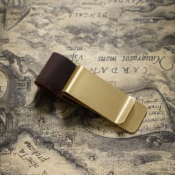 Metal Leather Pen Holder Brass and Stainless Steel Pencil Clip for Genuine Leather Notebook Journal Diary