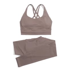 SOISOU Nylon Yoga Set Women's Tracksuit Gym Fitness Set Woman 2 Pieces Leggings Sports Bra Breathable Sportwear Woman Clothes
